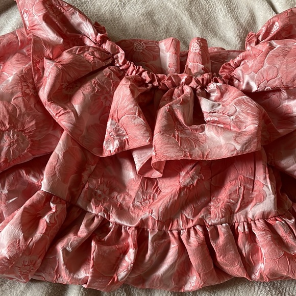 Floral Print Ruffle Trim A-line Dress - Picture 7 of 8